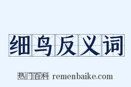 细鸟反义词是什么意思的图片